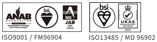 ISO9001 / FM96904　ISO13485 / MD 96902